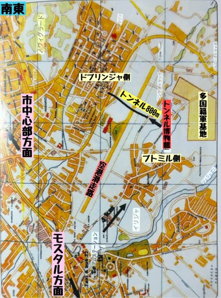 トンネルの地図